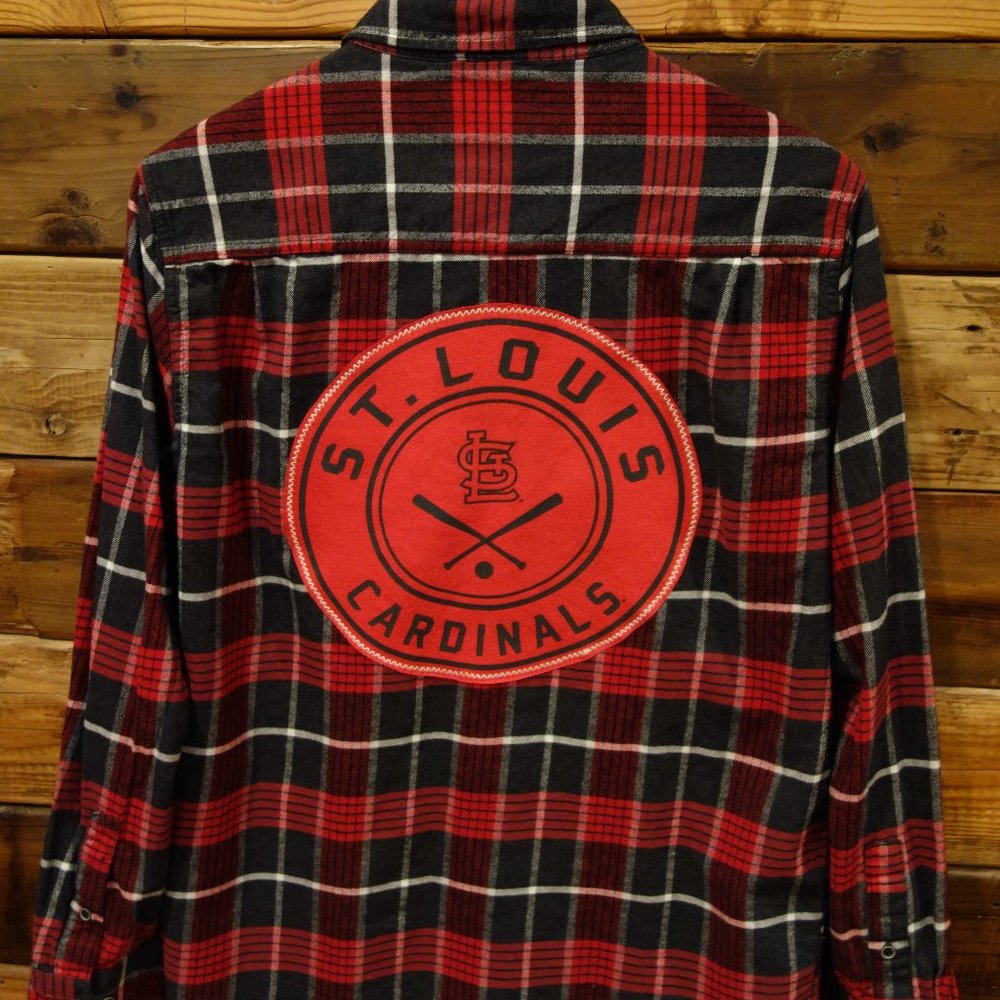 St. Louis Cardinals One-of-a-Kind Custom Weatherproof Vintage Flannel (Men's M)